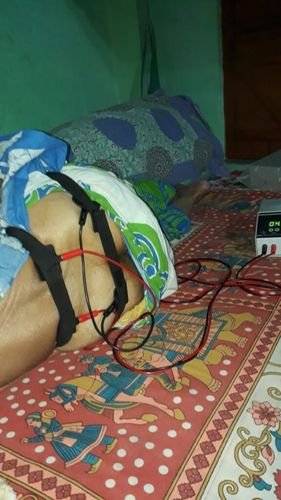 Physiotherapy equipment in use at a patient's home